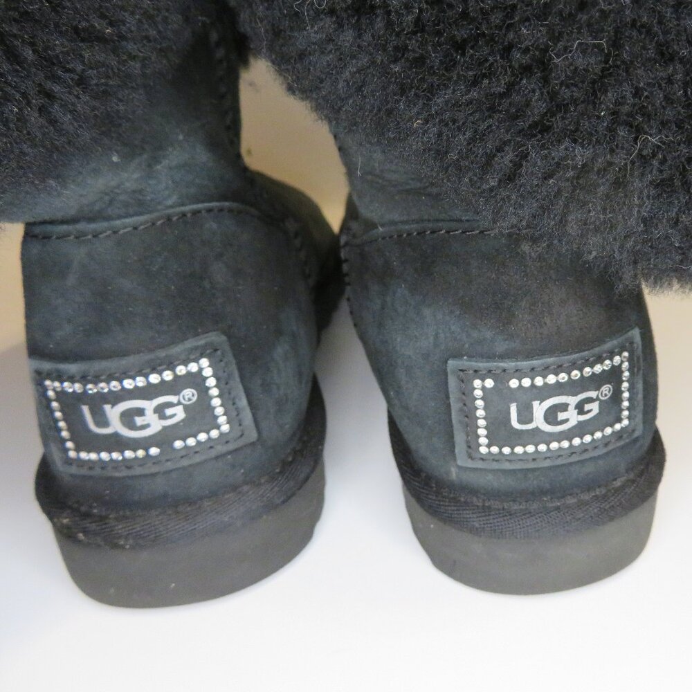 Ugg Women's Bailey Button Bling Boot Black Size 6 - image 7